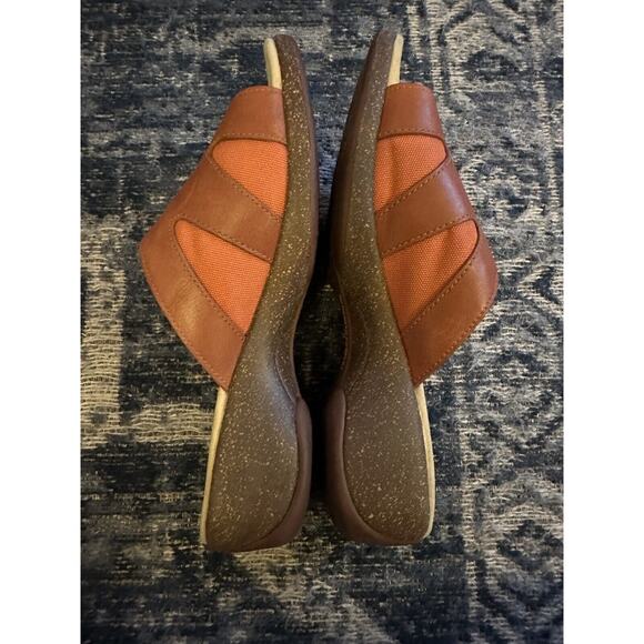 Merrell Sandals Women's Sundial Clay Suede Leather Slip-On Slide Wedge Size 9 - Picture 7 of 8